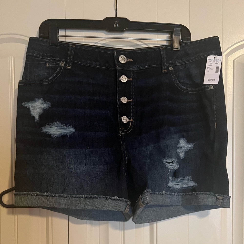 Plus size women’s denim shorts